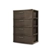 Sterilite 4 DRAWER WIDE WEAVE TOWER Durable Plastic Storage Spacious