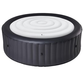 Inflatable Hot Tub Cover Energy Saving Lid for Outdoor Hot Tub,Windproof Rain-Proof Cover Protector for Hot Tubs SaluSpa Coleman Spa (Round-4.7ft-No Handle)