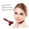 SAFIGLE Wooden Face Massage Roller Tool Dual Roller Massager for