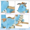 Qaba Kids Plush Ride-On Rocking Horse Toy Dinosaur Ride Rocking
