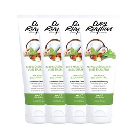 Curl Rhythm Deep Moisturizing Curl Shampoo - Curly Hair Shampoo for Hydration - With Shea Butter and Coconut - Silicone and Sulfate Free - 4 pc