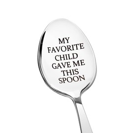 Mom Birthday Gifts for Mom Dad Coffee Spoon Daddy Valentines Day Gifts for Mom Dad Papa Ice Cream Spoon for Father Dad Retirement Gift Mother Mommy Dad Gift from Son Daughter