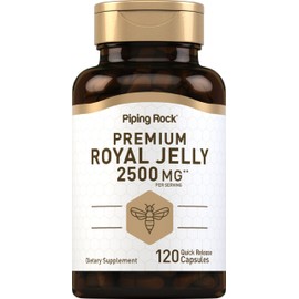 Piping Rock Royal Jelly Capsules | 2500mg | 120 Pills | Supplement for Women and Men | Non-GMO, Gluten Free