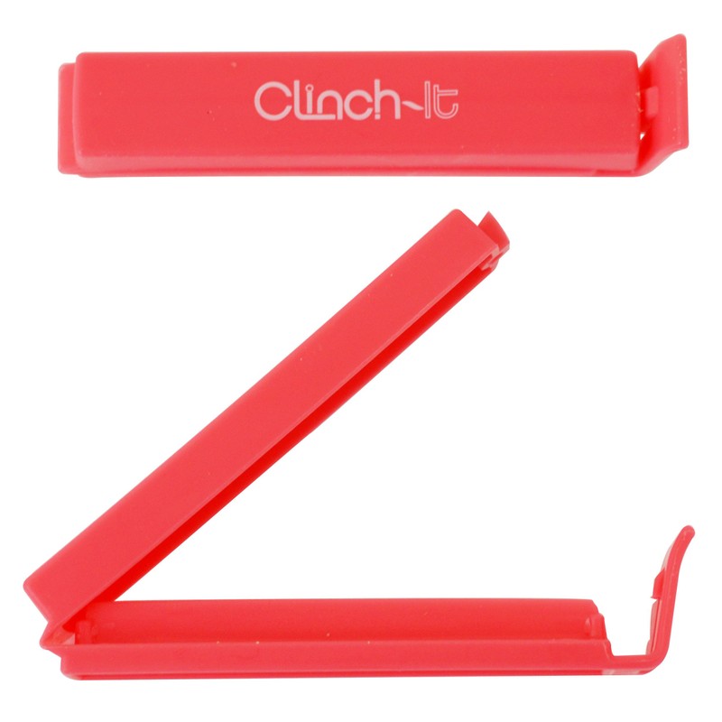 Clinch-It - Cierre Cuadrado para Bolsa, Multicolor, Paquete de 4,