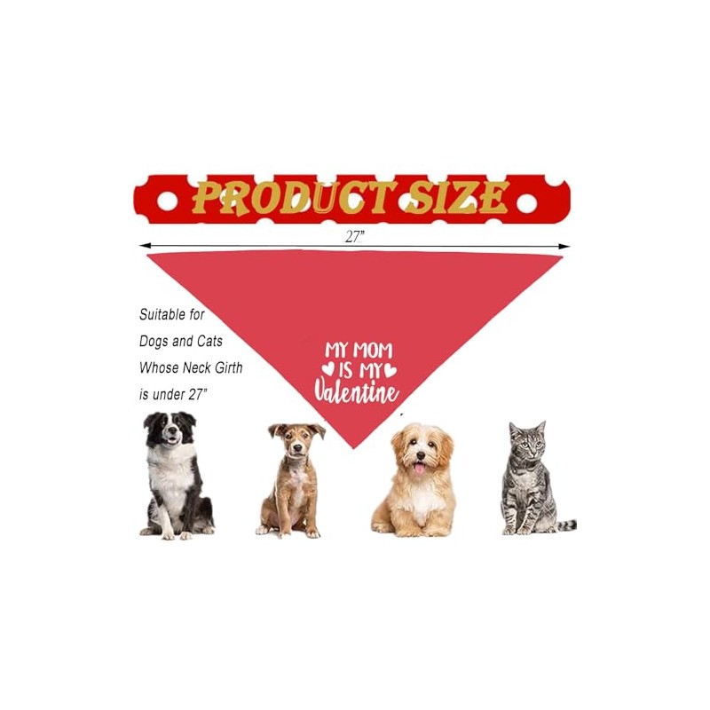 Bandana para perro del día de San Valentín, bufanda roja