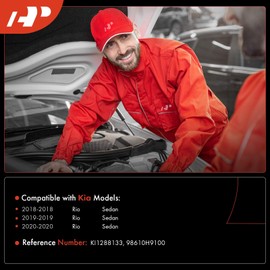 A-Premium Windshield Washer Reservoir Tank Assembly Compatible with Kia Rio 2018 2019 2020 - with Cap & Fluid Level Sensor & Pump (Sedan Only)