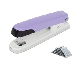 WORPSON Metal Stapler, 6.5-Inch Desktop Stapler, 25 Sheet Capacity, Includes 1000 Staples for Office Durable Use (1, Purple)