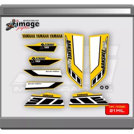 banshee  Yamaha banshee graphics  50TH ANNYVERSARY YELLOW KIT 21MIL  THICK HIGH GLOSS