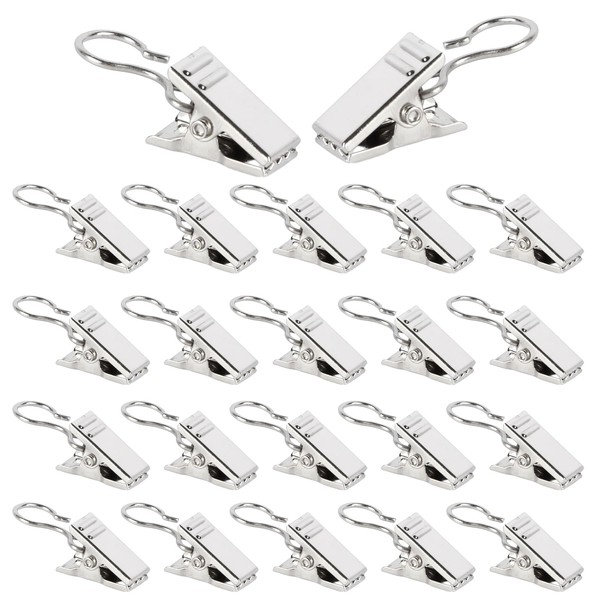 Pack of 150 Curtain Clips, Multifunctional Curtain Clips with Hooks, Stainless Steel Small Curtain Clips, Metal Curtain Clips, Hanging Curtain Clip for Bedroom, Bathroom, Home Decoration