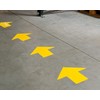 Brady Nonabrasive Arrow Shape Floor Marking Tape, 4" Width, Yellow