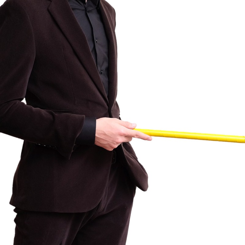 Yellow metal cane appearance