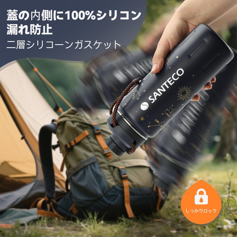 SANTECO Sports Bottle "KTWO" Series (Dark Blue)