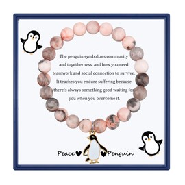 PARTNER Penguin Gift Penguin Lover Gifts Penguin Friendship Bracelet Penguin Spirit Animal Gift Penguin Teamwork Gifts Inspiration Gift for Friend, one size fit all, Stone, na unknow