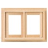 Ejoyous 1:12 Dollhouse Furniture, Miniature Wooden Window Double Window Simulation