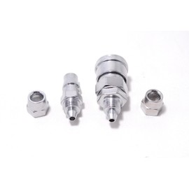 【M∞K】 Air Coupler 3-Piece Set for Air Hose Outer Diameter 8mm, 10mm, 12mm with Quick-Connect Plug and Socket (SP+PP20 for 5mm Inner Diameter, 3-Piece)