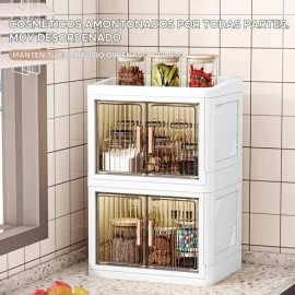 Organizador De Maquillaje 3 Capas Transparente Acrílico                                                                                               