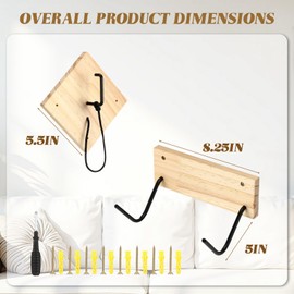 CroBlissful Wooden Bike Wall Mount Rack Horizontal Indoor Bicycle Rack Wall Bike Storage Suitable for Most Bicycle Home Garage Apartment