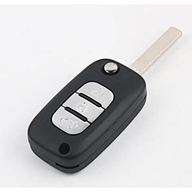 Key Shell Compatible with Smart 453 Fortwo, Forfour - Replacement Cover with 3 Buttons and Blank Blade