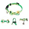 Sucrain 2 Pack St. Patrick's Day Cat Collar with Bow