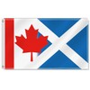3×5 FT Canada Scotland Combo Flag,Large Canadian Scottish Decor,Double Side