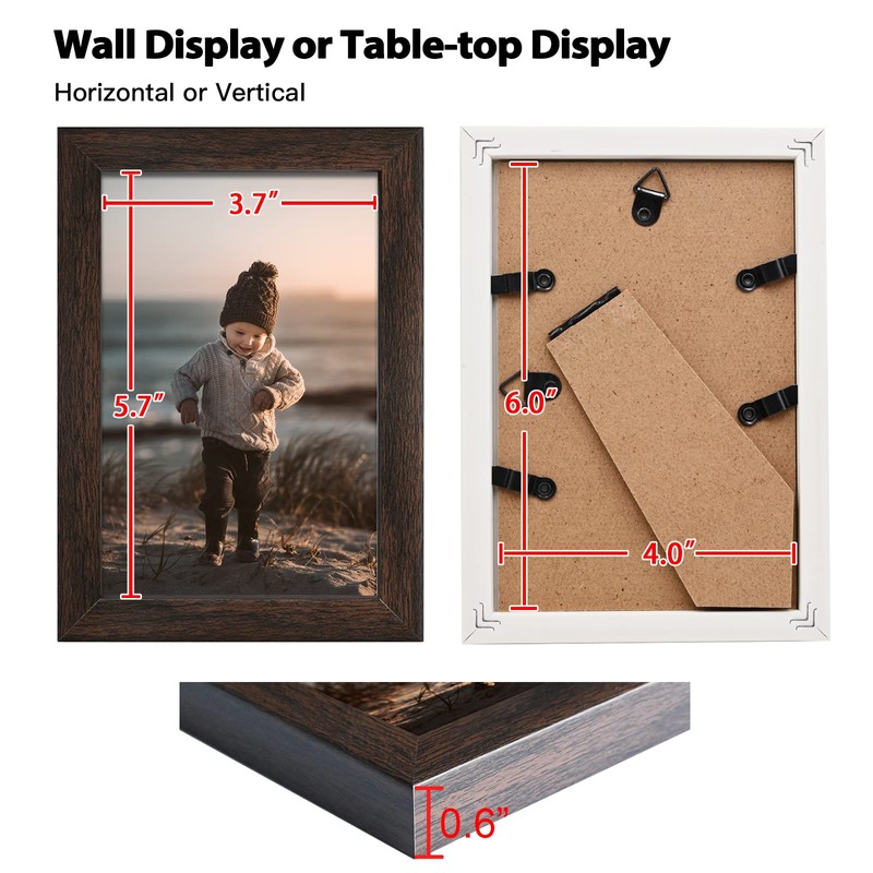 Egofine Picture Frames 10 x 15 cm, Set of 4,