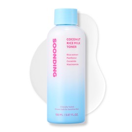 SOONDING Coconut Rice Milk Toner | Calming Hydration, Smooth Skin Texture and Strengthen Skin Barrier with Rice, Panthenol, Ceramide, AHA | Fragrance-Free, Korean Skin Care (150ml/ 5.07 fl oz)