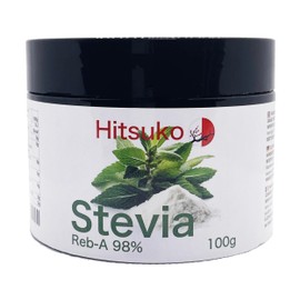 Ultra-konzentriertes Stevia-Pulver | 470x süßer als Zucker | 98% reines RebA-98 | 100g-Dose | Natürlicher kalorienfreier Süßstoff | Ideal für Getränke, Desserts und Kochen