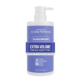 Daily Perfection Hidrata y Agrega Volumen A Tu Cabello Con Acondicionador de Colágeno Infundido Con Biotina y Queratina Serie Profesional. Sin Sal, Si