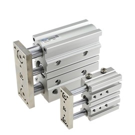 XKHLQLPEF Series Air Cylinder MGPM12/16/20/25 Stroke 10/20/25/30/40/50/75/100/125 SMC Replacement Thin Three-axis Cylinder with Rod (Color : MGPM12, Size : Stroke 25mm)