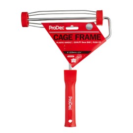 ProDec PRFR005 Plastic Handle Trade Professional Paint Roller Frame with Anti-Slip 5 wire Cage and Push Fit Handle for Extension Pole, 9" x 1.75" cage