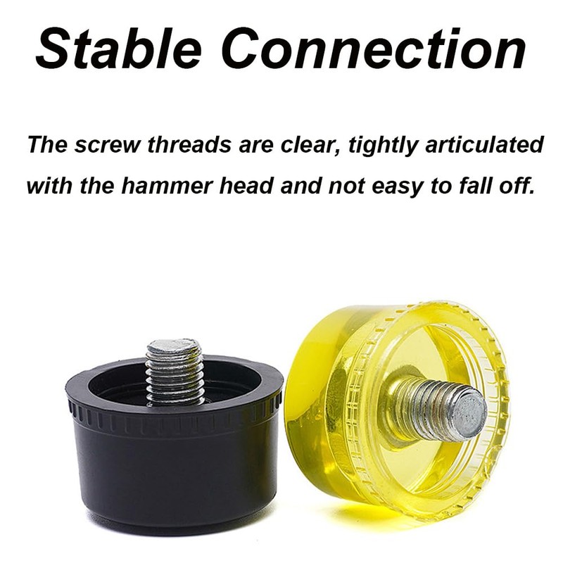 4Pcs Rubber Mallet Hammer, 35mm Small Rubber Hammer Replacement Striking