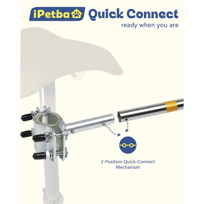 iPetba Dog Bike Leash - Hands-Free Bike Attachment for Dogs,