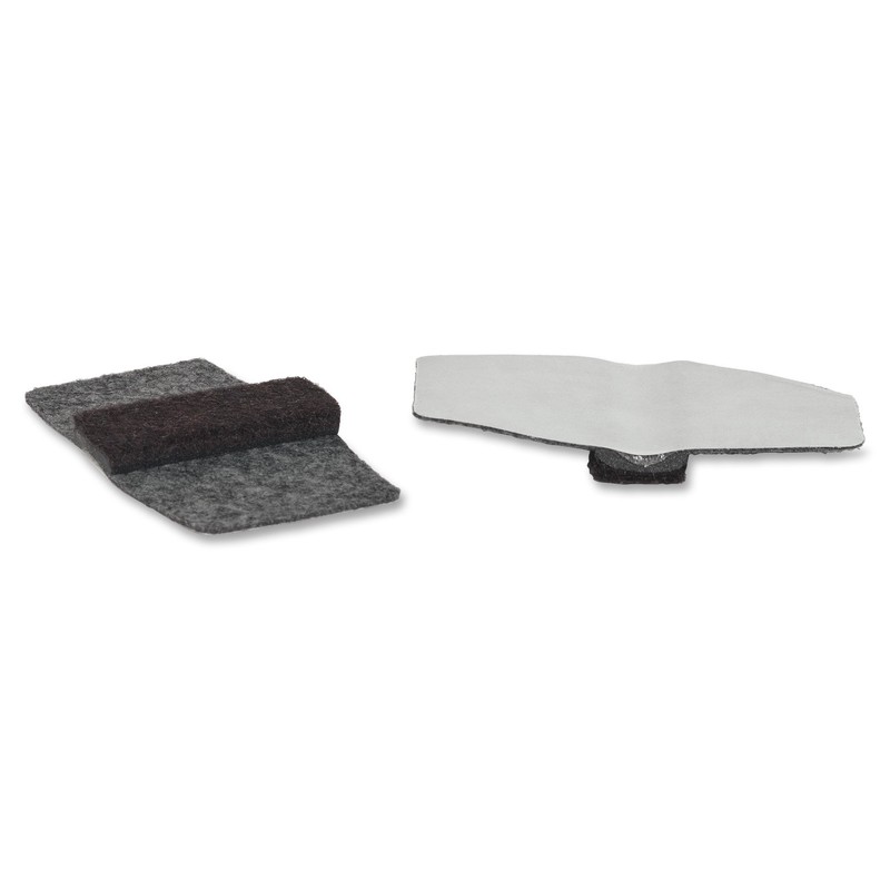 Lorell LLR49319 Wrap Around Floor Savers, Gray (Pack of 16)