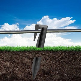 HONXUN Hook Pegs for Robotic Lawnmower Boundary Cable Pack of 100 Lawn Robot Ground Anchors Ground Spikes Hooks Ground Hooks Cable Pegs Nails Boundary Wire Compatible with Worx, Husqvarna, Bosch,