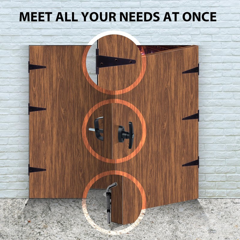 BTEOBFY Double Door Shed Hardware Kit -Includes Window and Door/Window