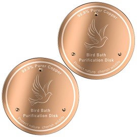 YDMADE Birdbath Copper Plate Water Purifier,with Stable 3-Point Support,Stable and Safe,Natural Clean Water Purifier,Universal Outdoor Birdbaths(2 Pack)