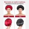 Norhogo Satin Bonnet Sleep Cap, Pack of 2, Breathable Sleep