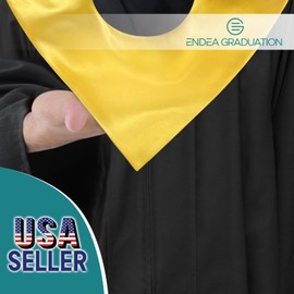 Endea Graduation Premium Adult V Stole Solid Color Unisex (Gold)