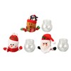 3pcs Christmas Candy Jars Transparent Clear Plastic Biscuits Jars Decorative