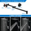 PDPBath 12" Rainfall Shower Head with Handheld Spray, Dual Rain