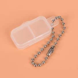 （2pcs/lot） Hearing Aid Battery Caddy - Plastic Button Cell Holder Storage Case with Key Chain