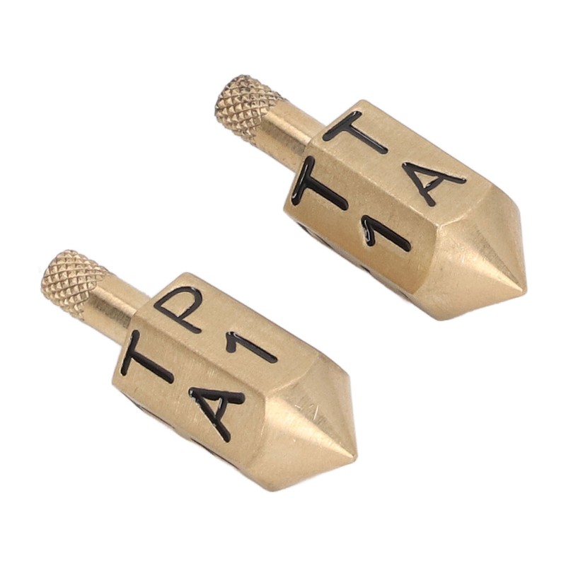 2PCS 6 Sides Rotary Dice with Shank Solid Metal Gyroscope