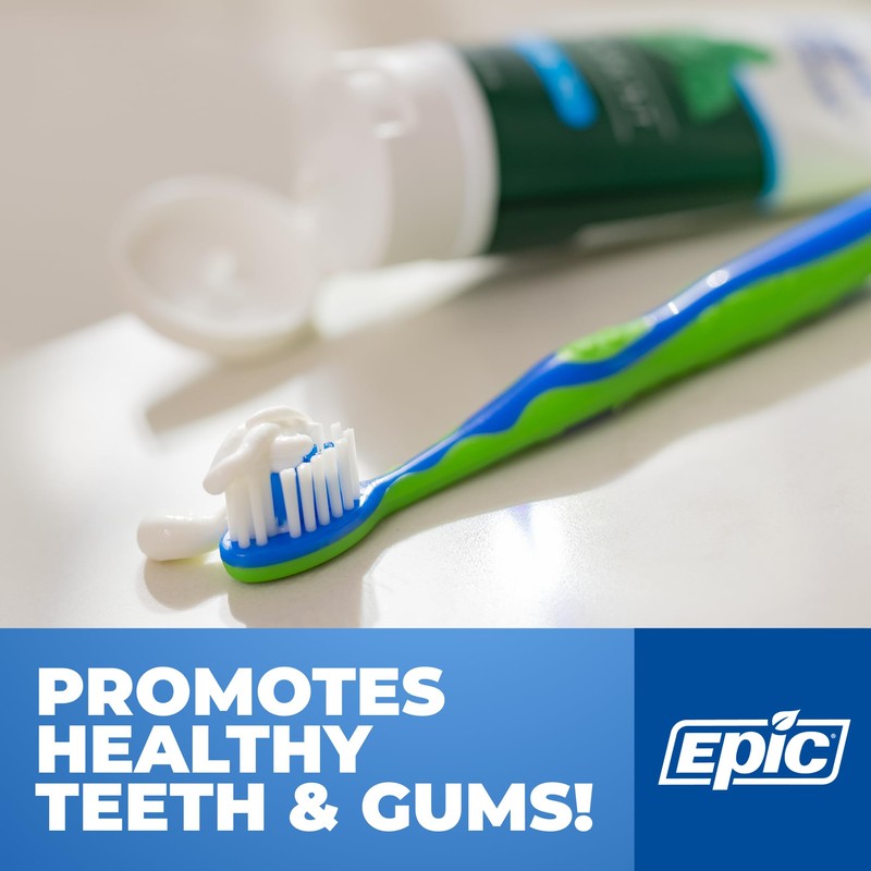 Epic Dental Xylitol Fluoride Toothpaste for Adults - SLS-Free Spearmint