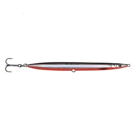 Savage Gear Sandeel Pencil 12.5 cm, 19 g, Sea Trout Bait, Colour: Black and Red UV