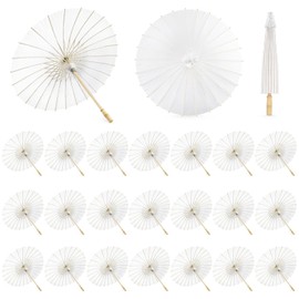 HOOMUU - Sombrillas de papel para bodas - Sombrilla de papel blanco japonés chino para mujer