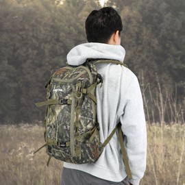 HUNTPAL Hunting Backpack, Waterproof Camo Hunting Day Pack with Storage Pockets, Long-Lasting Large Capacity Backpack for Rifle Shotgun Bow Gun