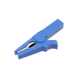 Dahszhi 5Pcs Fully Insulated Alligator Clips,4mm Banana Plug Connectors Multi Testers Alligator Clip with Banana Socket Alligator Clips,Blue