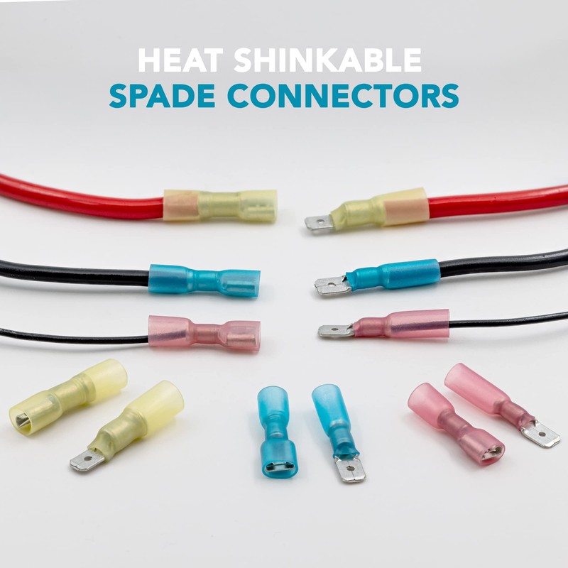 Rebuild Skills 100 pcs Female Blade Spade Connectors .25" (1/4'')