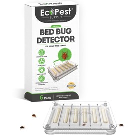 Bed Bug Detector – 6 Pack | Early Detection Bed Bug Trap, Monitor, and Detector for Home and Travel | Indoor Pest Control Traps for Bed Bugs