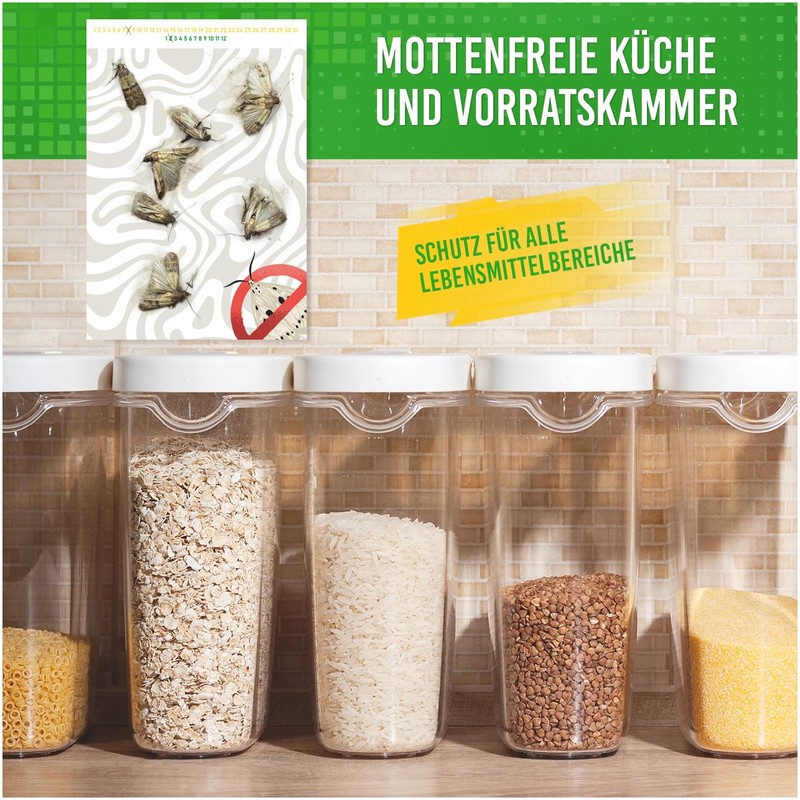 Chillife Mottenfalle Lebensmittel Set | 8 Pheromonfallen gegen Lebensmittelmotten |